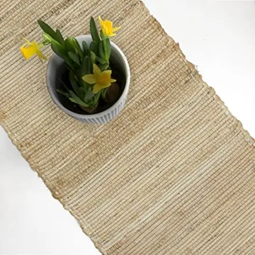 Eco-Friendly Vintage Jute Table Runner for Boho Decor