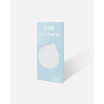 48 Pcs Refill Glue Boards 4.13" Sticky Pads Compatible with Katchy, Fenun, Dunaga, and Fvoai Zap H3 M3 Pro Indoor Insect Fly Traps Bug Catcher Mosquito Zapper Light