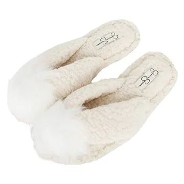 Jessica Simpson Fluffy Slide-On House Slippers for Women