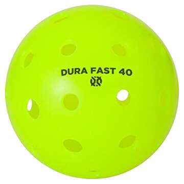 Dura Fast 40 Pickleballs | Outdoor pickleball balls | Neon | Dozen/Pack of 12 | USAPA Approved and S...