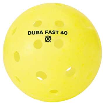 Dura Fast 40 Pickleballs | Outdoor pickleball balls | Neon | Dozen/Pack of 12 | USAPA Approved and Sanctioned for Tournament Play, Professional Perfomance