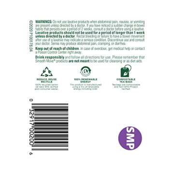 Traditional Medicinals Tea, Organic Smooth Move Peppermint, Relieves Occasional Constipation, Senna, 16 Tea Bags