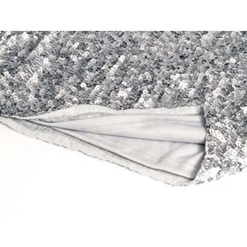 MANER Women's Sequin Skirt Sparkle Stretchy Bodycon Mini Skirts Night Out Party (S/US 4-6, Silver Grey)