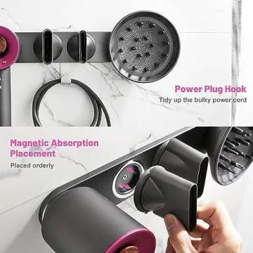 Foho Wall Mount Hair Dryer Holder for Dyson Supersonic