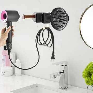 Foho Wall Mount Hair Dryer Holder for Dyson Supersonic