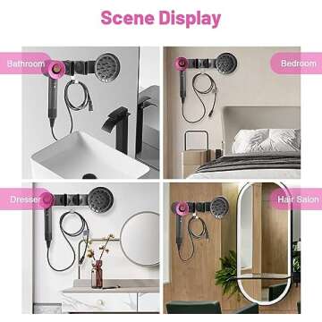 Foho Wall Mount Hair Dryer Holder for Dyson Supersonic
