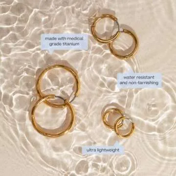 Shop Tini Lux Hypoallergenic Gold Hoop Earrings | Ultimate Comfort