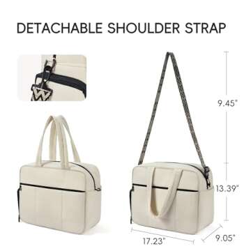 CLUCI Weekender Travel Bag for Women Quilted Puffer Tote Bag Carry On Duffel Overnight Bags with Shoe Compartment