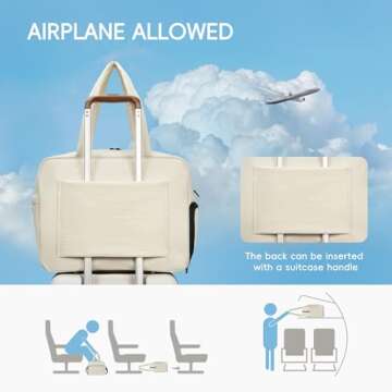 CLUCI Weekender Travel Bag for Women Quilted Puffer Tote Bag Carry On Duffel Overnight Bags with Shoe Compartment