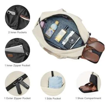 Stylish CLUCI Weekender Bag with Separate Shoe Compartment