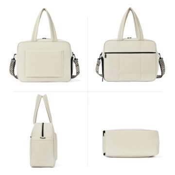 CLUCI Weekender Travel Bag for Women Quilted Puffer Tote Bag Carry On Duffel Overnight Bags with Shoe Compartment