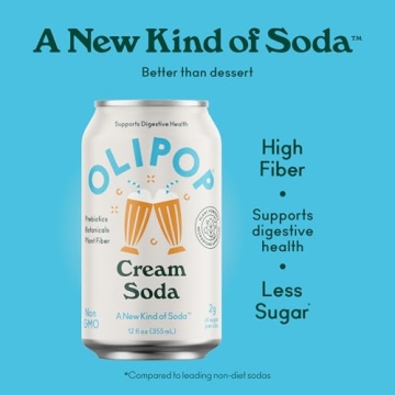 OLIPOP Cream Soda: Guilt-Free Prebiotic Soda for Health