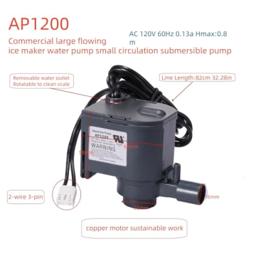 AP1200 AC 120V Water Pump for Ice Machines