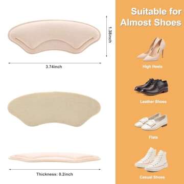 Comfortable Heel Cushion Liners for Foot Pain Relief
