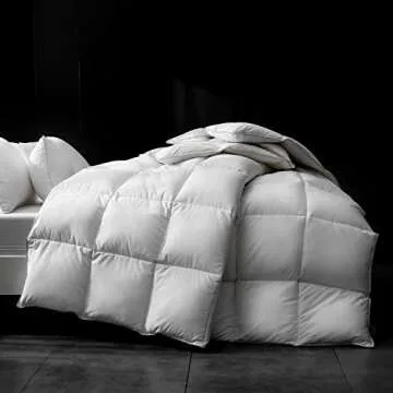 Luxury Goose Down Comforter for All Seasons - Queen Size