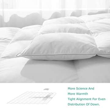 Luxury Goose Down Comforter for All Seasons - Queen Size