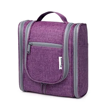 Narwey Hanging Toiletry Bag - Travel Organizer Dark Purple