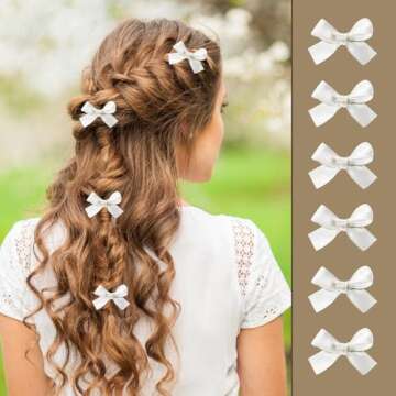 24 Pieces Mini Bowknot Hair Clips for Women Girls, Small Cute Bows Hair Ribbon Alligator Clips, Charming Hair Accessories for Every Occasion