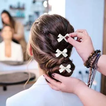 24 Pieces Mini Bowknot Hair Clips for Women Girls, Small Cute Bows Hair Ribbon Alligator Clips, Charming Hair Accessories for Every Occasion
