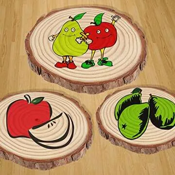 HAKZEON 8 Pack 7-8 Inch Natural Wooden Circle, Unfinished Rounds Wood Slices, Large Wood Discs for Crafts Rustic Wedding Ornaments, DIY Arts Christmas Home Decor