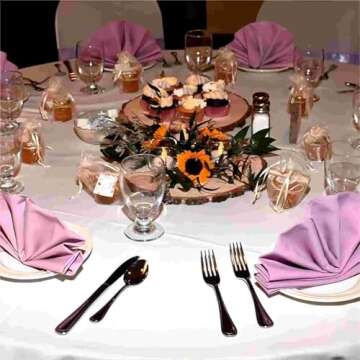 HAKZEON 8 Pack 7-8 Inch Natural Wooden Circle, Unfinished Rounds Wood Slices, Large Wood Discs for Crafts Rustic Wedding Ornaments, DIY Arts Christmas Home Decor