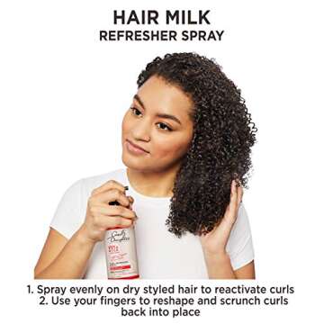 Carol's Daughter Hair Milk Curl Refresher Spray for Coils and Waves, with Agave, Sweet Almond and Wheat Protein, 10 fl oz