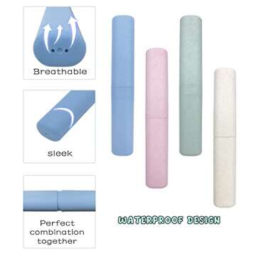 SietDESEO 4 Pack Toothbrush Travel Case - Perfect for Family and Travel!