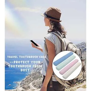 SietDESEO Portable Toothbrush Travel Case Pack of 4