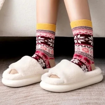 Premium Loiyadn Women's Wool Socks - 5 Pairs of Cozy Comfort