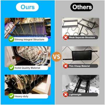 Pull Out Pots and Pans Organizer for Cabinet - Sliding Lid Holder and Pan Rack in Kitchen, Cabinet P...