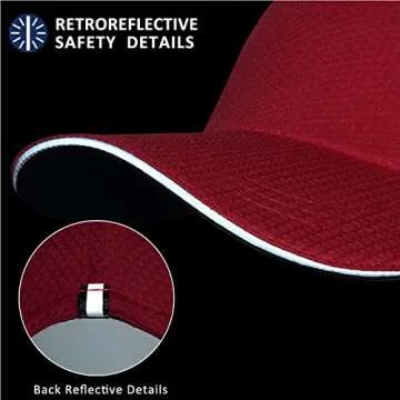 GADIEMKENSD Women's Race Day Running Hat Performance Mesh Baseball Cap - Excellent Ventilation, Lightweight, Reflective Safety Ponytail Hats for Exercise Golf Hiking Beach Workout Gym Red