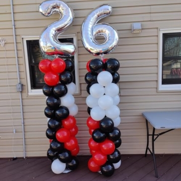 2 Balloon - Silver Birthday Number Balloons, 40 Inch Large Foil Balloons for Men Women Boys Girls Si...