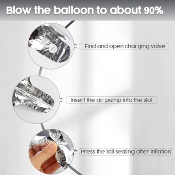 40 Inch Silver Number Balloon for Birthday Celebrations