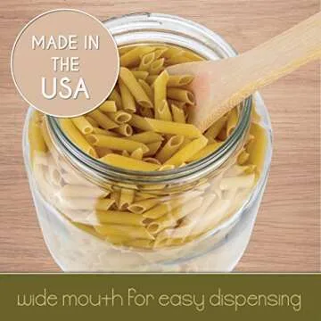 kitchentoolz 6 Pack of Glass Mason Jar Half Gallon Wide Mouth with Airtight Metal Lid - Safe for Fermenting Kombucha Kefir, Pickling, Storing and Canning Made in USA