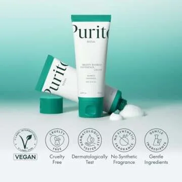 PURITO Mighty Bamboo Panthenol Cream, Glow Cream, Skin Barrier Repair, for All Skin Types, Daily Face Moisturizer, Glass skin, Vegan & Cruelty-Free, Korean Skin Care 3.38fl.oz / 100ml