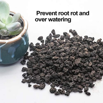 TOYPOPOR Black Lava Rock Soil Additive for Plants