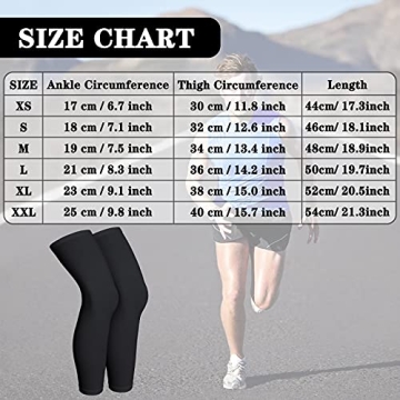 Skylety Compression Leg Sleeves for Active Sports Wear