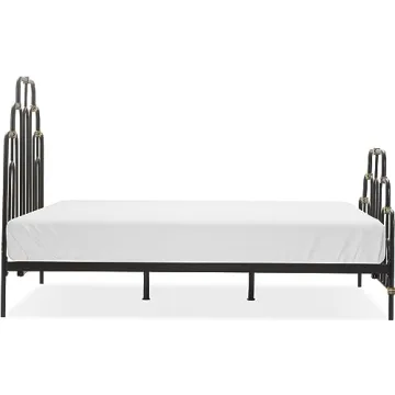 Elle Decor Astrid Vintage Chic Metal Bed Frame Queen Size