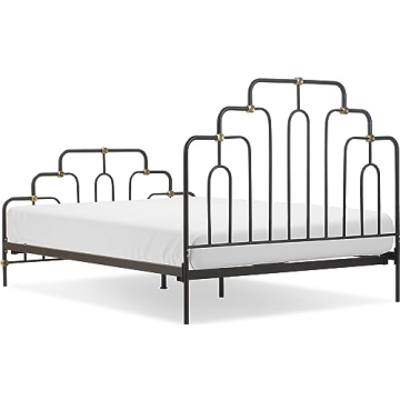 Elle Decor Astrid Vintage Chic Metal Bed Frame Queen Size