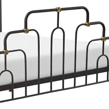 Elle Decor Astrid Vintage Chic Metal Bed Frame Queen Size