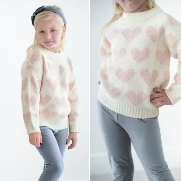 Curipeer Girls Valentine’s Day Sweater - Stylish & Cozy Knit Top