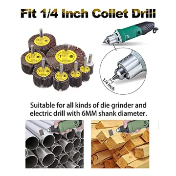 Rocaris 40 Pack 1/4" Flap Wheel Sander Set for All Needs