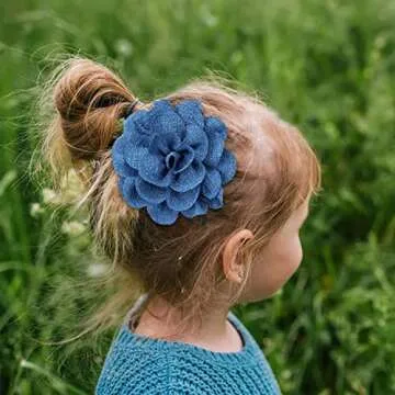 inSowni 20 Pack Vintage Retro 10cm / 4" Rose Flower Alligator Hair Clips Lined Duckbill Barrettes Silk Hair Flowers Bow Mexican Floral Hair Pins Accessories for Baby Girls Toddlers Kids Teens Women