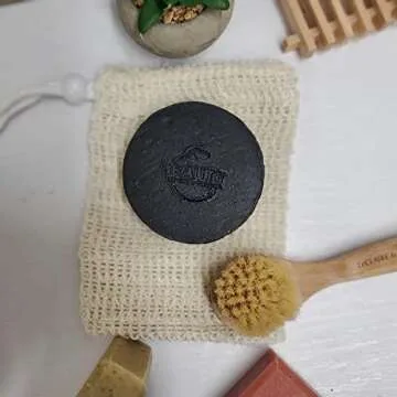 Beauty by Francesca - Handmade Activated Charcoal Soap Bar – Face and Body Bar Soap- 100% Natural and Organic Ingredients – for Acne and Oily Skin - for Men, Women 3 OZ