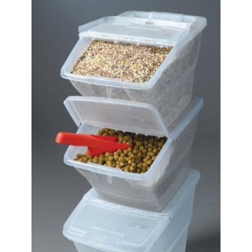 WTM Stackable Bins with Hinged Lids: Pack of 3