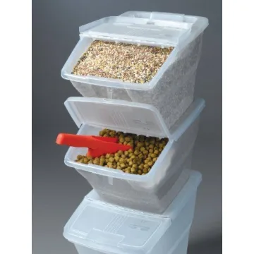 WTM Stackable Bins with Hinged Lids: Pack of 3