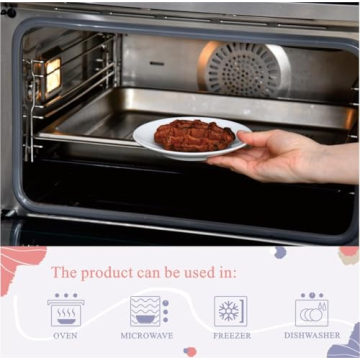 Miicol Small Dessert Plates Set of 6 for Easy Serving