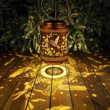 Hummingbird Solar Lanterns for Outdoor Garden Decor