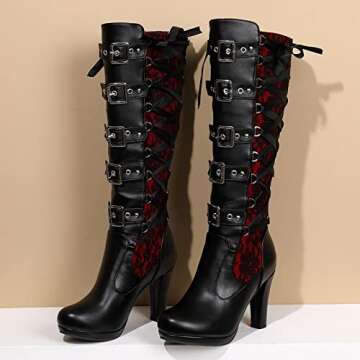 Shop Stylish KysBloes Goth Knee High Boots - Women Fashion
