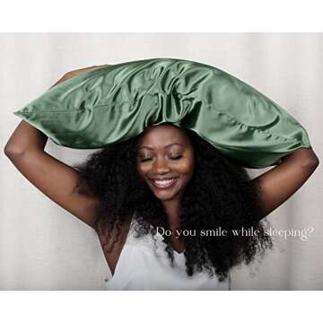 Yanibest Satin Pillowcase, Silk Pillow Cases for Hair and Skin with Zipper, Queen Pillow Cases Set of 2 for 20"x30", Exquisite Packaging for Women Men